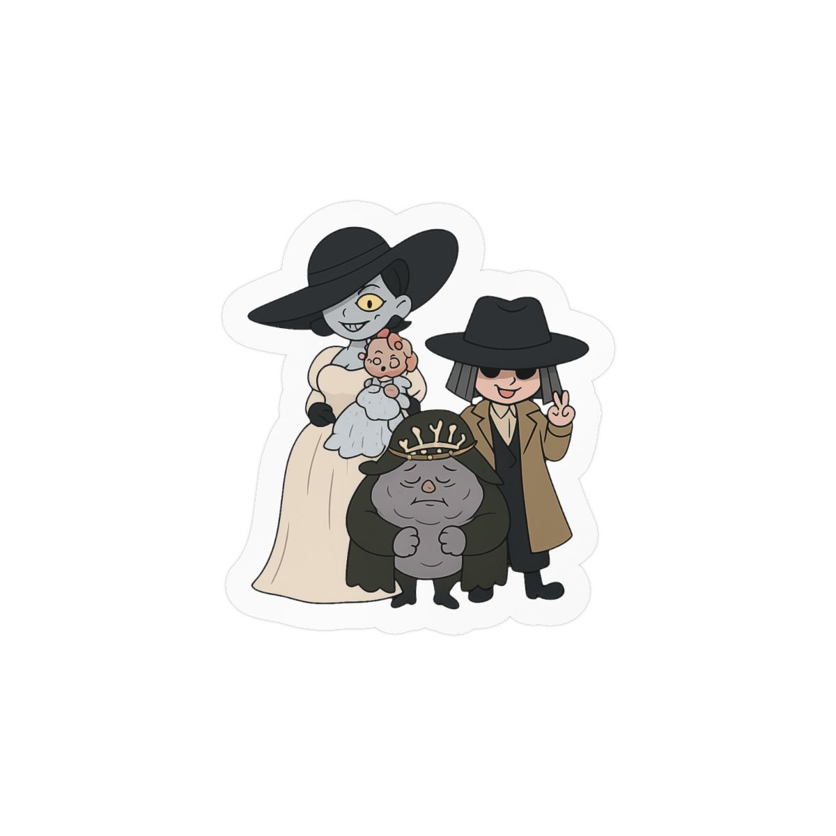 Resident Evil Village Lords Bold Vinyl Stickers - alternate angle 2, merchandise