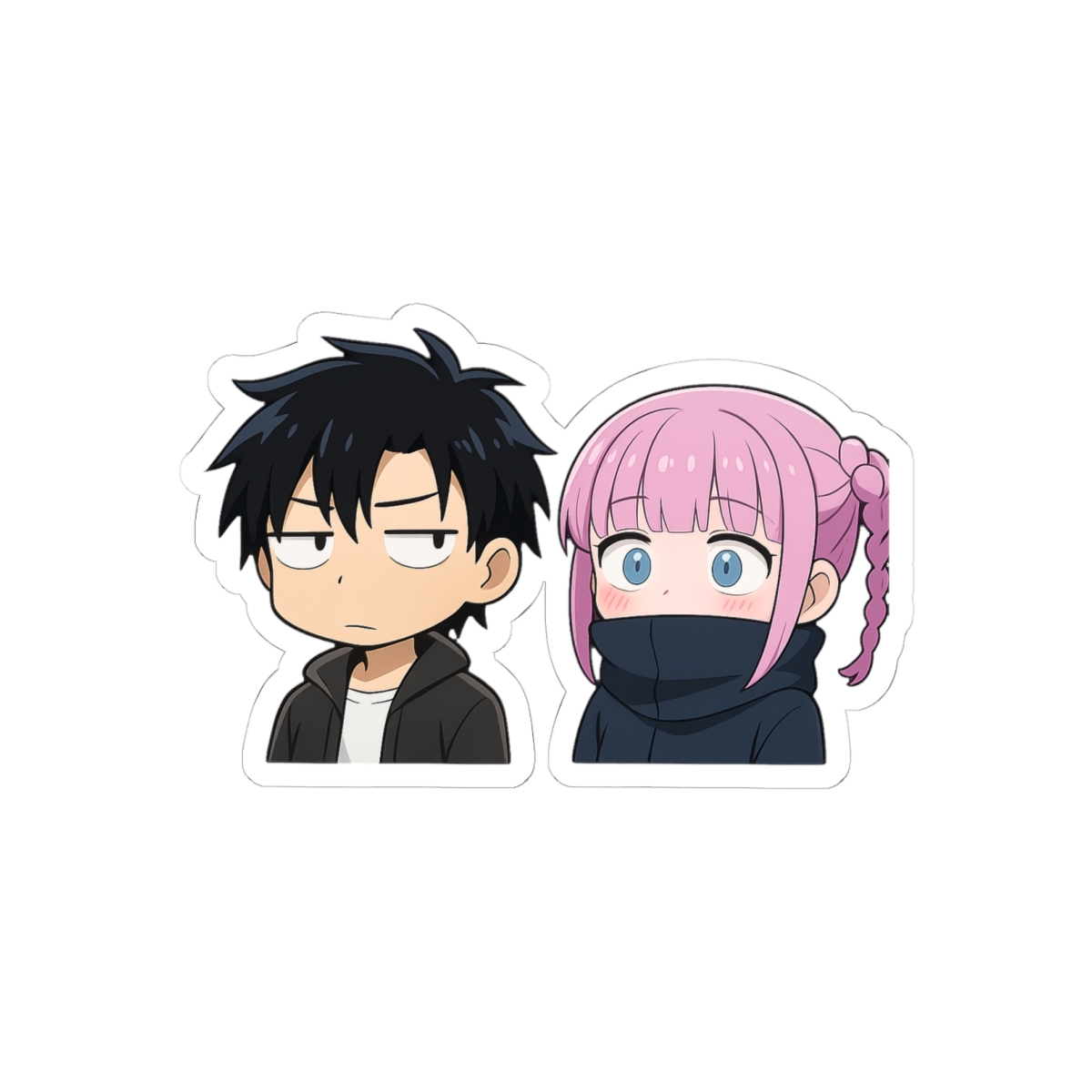 Chibi Nazuna Nanakusa & Kou Yamori Call of the Night Sticker | Cute Vinyl Decal - Official Stickers merchandise