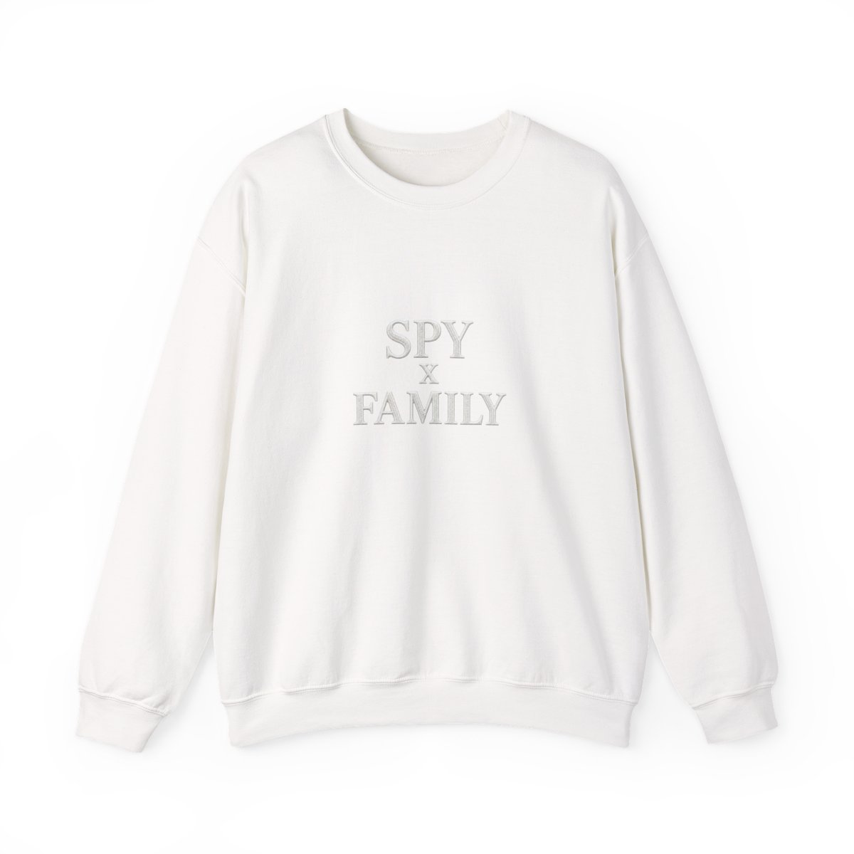 Black with a white logo that says "SPY x FAMILY" Crewneck - Spy x Family official sweatshirts merch